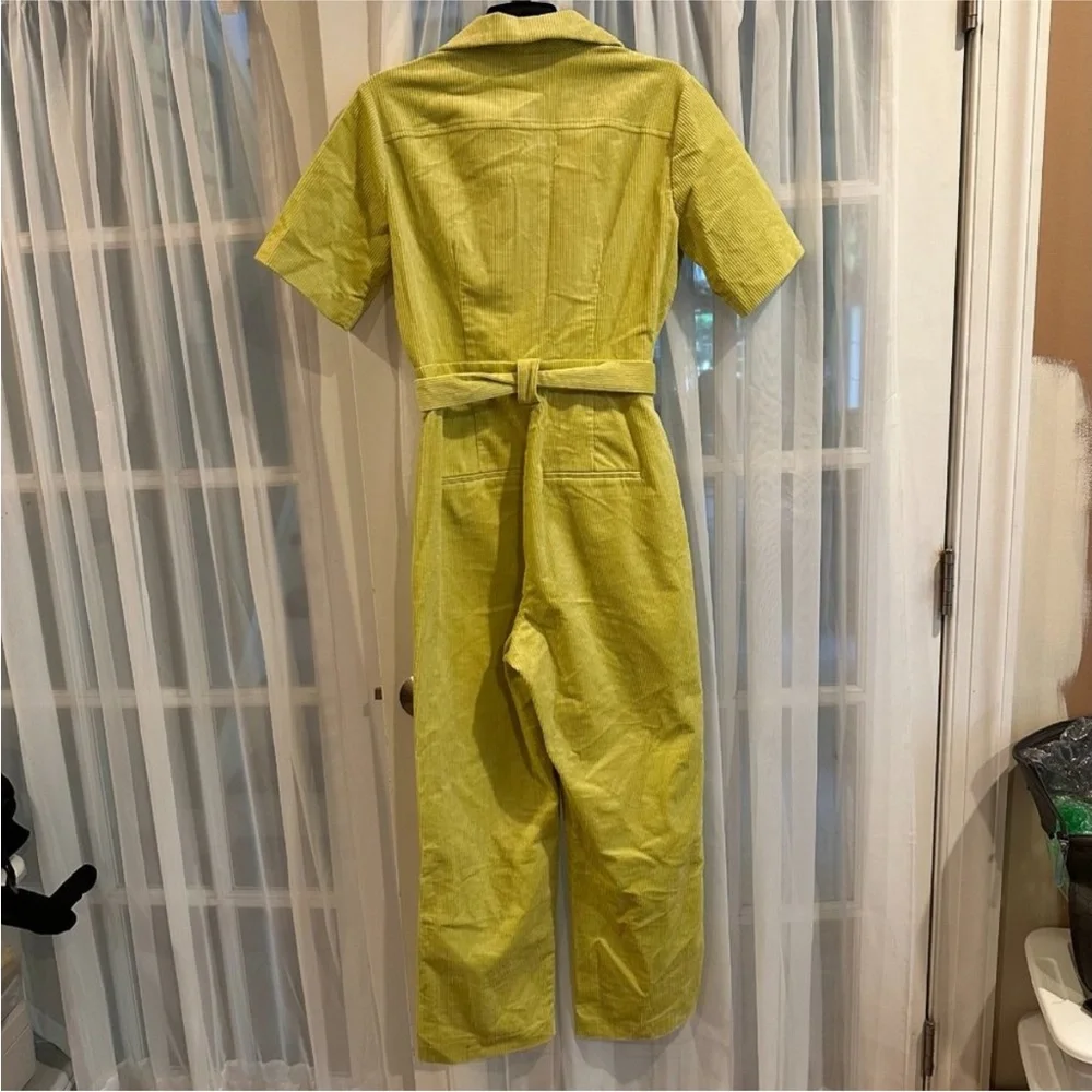 & Other Stories Yellow Corduroy Belted Jumpsuit - Picture 3 of 10